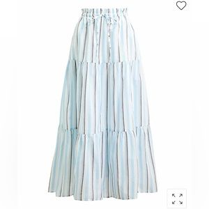 J. Crew paper bag tiered midi skirt